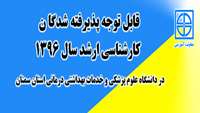 اطلاعیه ثبت نام از پذیرفته شدگان کارشناسی ارشد 1396