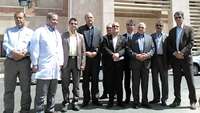 بازدید دکتر فخری مسئول واحد نظارت بر رشته های پزشکی دانشگاه آزاد اسلامی از بیمارستان معتمدی.