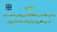 عملکرد بهداشت محیط دانشگاه علوم پزشکی استان سمنان در 20 روز ابتدایی برنامه سلامت نوروزی