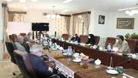 جلسه مشترک مسئولین شبکه بهداشت و درمان شهرستان دامغان با قرارگاه مردمی مبارزه با کرونا و خیرین سلامت