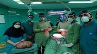 عمل لاپاراتومی و سالپنگواووفورکتومی خارج کردن توده بزرگ لگنی در مرکز آموزشی پژوهشی و درمانی کوثر