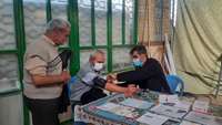 میز خدمت شبکه بهداشت و درمان شهرستان سرخه در مصلی نماز جمعه سرخه برپا شد