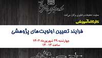 اطلاعیه برگزاری کارگاه آموزشی فرآیند تعیین اولویت های پژوهشی دانشگاه علوم پزشکی استان سمنان