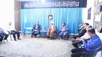 دیدار رئیس دانشگاه و جمعی از مسئولان حوزه سلامت با امام جمعه معزز دامغان 