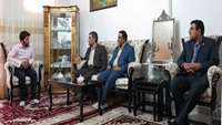 ديدار رئيس دانشگاه با فرزند شهيد آقاشنایی