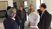 بازدید دکتر شادنوش رئیس دانشگاه از ساختمان در حال احداث پایگاه سلامت مهر دامغان.
