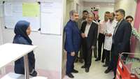 بازید دکتر همتی نماینده مردم سمنان مهدی شهر و سرخه در مجلس شورای اسلامی از بیمارستان 15 خرداد.