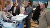 بازدید دکتر شادنوش رئیس دانشگاه از بخش دیالیز مرکز آموزشی درمانی پژوهشی کوثر