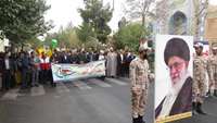 حضور پرشور کارکنان مراکز بهداشت و درمان شهرستان سرخه در راهپیمایی روز 13 آبان.