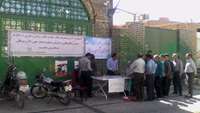 برپایی ایستگاه سلامت در نماز جمعه شهرستان دامغان به مناسبت هفته سالمند. 