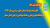 اطلاعیه ثبت نام از پذیرفته شدگان آزمون کنکور سراسری سال 96