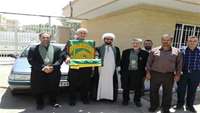 عيادت خدام حرم رضوي از بيماران بيمارستان امام حسين (ع) آرادان
