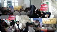 برپایی ایستگاه سنجش وزن و فشار خون در مصلی نماز جمعه شهرستان دامغان.