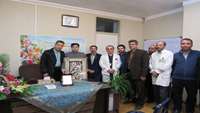 برگزاری مراسم تودیع مسئول امور مالی بیمارستان 15 خرداد مهدیشهر