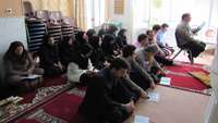 برگزاری مراسم زیارت عاشورا به مناسبت هفته دفاع مقدس در بیمارستان 15 خرداد مهدیشهر