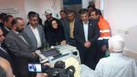 بازدید فرماندار و مسئولین نیروی انتظامی و اداره کل حمل و نقل و پایانه ها از بیماران حوادث ترافیکی. 