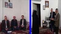 ديدار سرپرست شبکه بهداشت و درمان شهرستان گرمسار با خانواده شهداي مدافع حرم فاطميون 