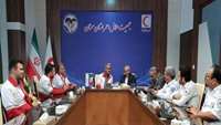 گرامی داشت روز هلال احمر با حضور مدیر حوادث و فوریت های پزشکی استان سمنان در دفتر مدیرعامل جمعیت هلال احمر استان