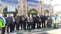 حضور پرسنل شبكه بهداشت و درمان شهرستان گرمسار در گلزار شهداء 