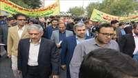 شرکت رئیس، مدیران، اساتید، کارکنان و دانشجویان دانشگاه علوم پزشکی استان سمنان در راهپیمایی 13آبان