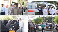 حضور تیم های سلامت شبکه بهداشت و درمان شهرستان دامغان در محل برگزاری نماز عید سعید فطر