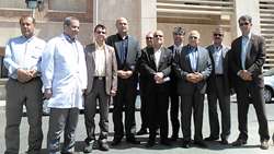بازدید دکتر فخری مسئول واحد نظارت بر رشته های پزشکی دانشگاه آزاد اسلامی از بیمارستان معتمدی.