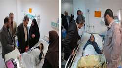 عیادت رئیس دانشگاه از مادران شهید محمد شریفی و شهيد حسین نوچه
