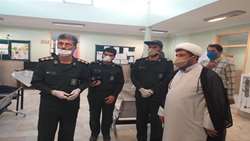 حضور سرهنگ ذوالفقاري فرمانده سپاه شهرستان مهديشهر در شبكه بهداشت و درمان شهرستان