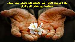 پیام دکتر نوید دانائی رئیس دانشگاه علوم پزشکی استان سمنان به مناسبت روز جهانی کار و کارگر