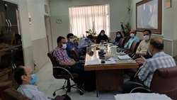 جلسه برون بخشی رئیس مرکز بهداشت شهرستان سمنان با نمایندگان پایگاه هوایی سمنان