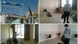 نظارت بر حسن اجراي دستورعمل هاي بهداشتي در برگزاري آزمون استخدامي شركت بيمه دانا سمنان