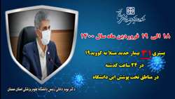 مجموع بیماران بستری و سرپایی مبتلا به کووید19 در مجموعه تحت پوشش دانشگاه از مرز 20 هزار نفر گذشت