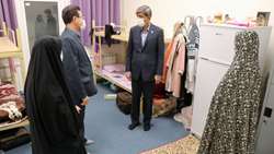 بازدید سرپرست دانشگاه از خوابگاه دخترانه ۱۵ خرداد دانشکده بهداشت مستقر در شهرستان دامغان 