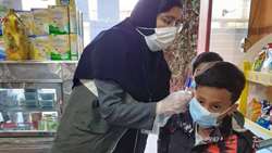 بازدید عضو تیم نظارت بسیج تحت پوشش مرکز خدمات جامع سلامت ایوانکی شهرستان گرمسار از اماکن عمومی