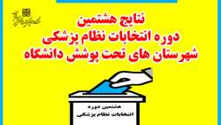 اعلام نتایج هشتمین دوره انتخابات نظام پزشکی شهرستان های تحت پوشش دانشگاه