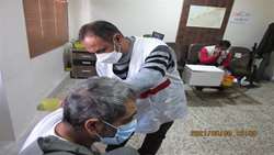 تزریق واکسن آنفلوانزا جهت پرسنل سازمان دامپزشکی و حفاظت محیط زیست شهرستان سمنان