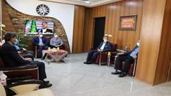 دیدار رئیس  سازمان انتقال خون کشور با دکتر کامران قدس رئیس دانشگاه