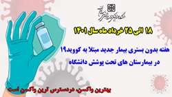 هفته بدون بستری بیمار جدید مبتلا به کووید19 در بیمارستان های حوزه تحت پوشش دانشگاه 