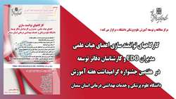 اعلام عناوین کارگاه‌های توانمند سازی اساتید، مدیران EDO و کارشناسان دفاتر توسعه در هفتمین جشنواره گرامیداشت هفته آموزش دانشگاه 
