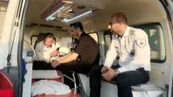 بازدید رئیس مرکز اورژانس پیش بیمارستانی و مدیریت حوادث دانشگاه از آمبولانس اعزام بین بیمارستانی معتمدی گرمسار
