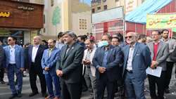 حضور پرشور خانواده دانشگاه علوم پزشکی استان سمنان در راهپیمایی روز ملی مبارزه با استکبار جهانی و حمایت از مردم مظلوم غزه
