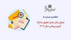جدول زمان بندی تحویل مدارک آزمون پیمانی سال 1402