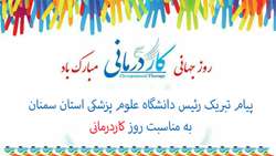 پیام تبریک رئیس دانشگاه به مناسبت روز جهانی کاردرمانی