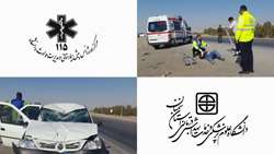 امدادرسانی اورژانس پیش بیمارستانی دانشگاه علوم پزشکی استان سمنان به ٩ مصدوم حاصل تصادف خودروی سواری با موتورسیکلت در محور گرمسار به آرادان