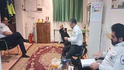 بازدید سرزده رئیس اورژانس پیش بیمارستانی و مدیریت حوادث دانشگاه از پایگاه اورژانس پیش بیمارستانی جاده ای فولادمحله شهرستان مهدیشهر
