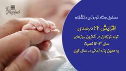 افزایش 22 درصدی تولد نوزادان در آغازین روزهای سال 1403 نسبت به همین بازه زمانی در سال قبل