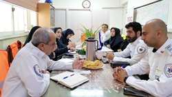 سفر یک روزه معاون فنی و عملیات سازمان اورژانس کشور به اورژانس پیش بیمارستانی دانشگاه 