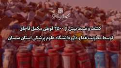 کشف و ضبط بیش از 2500 قوطی مکمل قاچاق توسط معاونت غذا و دارو دانشگاه علوم پزشکی استان سمنان