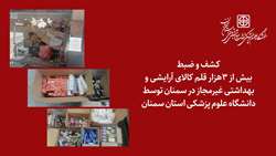 کشف و ضبط بیش از 3هزار قلم کالای آرایشی و بهداشتی غیرمجاز در سمنان 