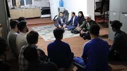 نشست معاون فرهنگی و دانشجویی دانشگاه با دانشجویان خوابگاههای پسرانه شهید قندی و اندیشه